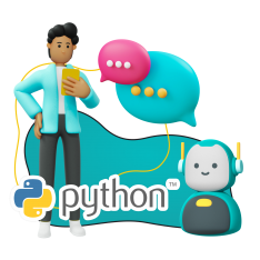 Умный чат-бот на Python - КИБЕРшкола программирования для детей, компьютерные курсы для школьников, начинающих и подростков - KIBERone г. Череповец