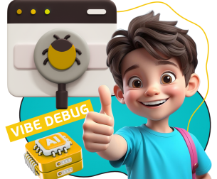 Тестирование & Vibe Debug. Охотники за багами - КИБЕРшкола программирования для детей, компьютерные курсы для школьников, начинающих и подростков - KIBERone г. Череповец